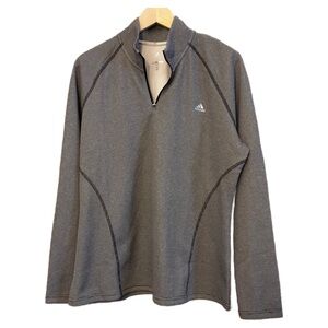 Adidas Golf Quarter Zip Long Sleeve Women’s Size X-Large Textured Gray Pullover